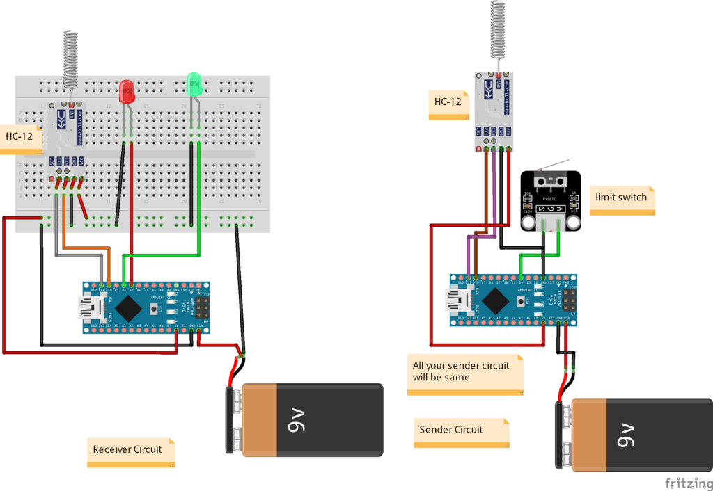 Circuit Diagram of Container Strap Checking Device with Arduino Nano